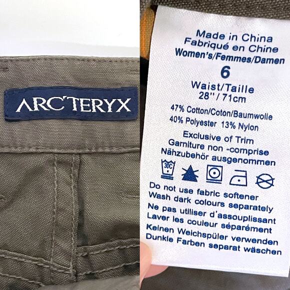 ARC'TERYX NWT VTG Rare Y2K Alibi Traverse Capri Pants Americano Women’s Sz 6 - Picture 11 of 14